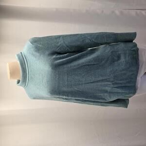 Talbots Pure Cashmere Turtleneck Sweater Light Blue Aqua